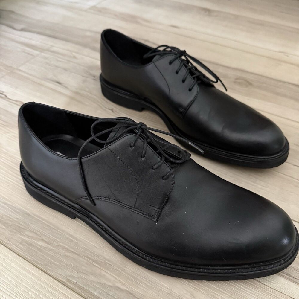 Thom McAn Corey Black Business Dress Shoes Classic Leather Shoes size 10.5